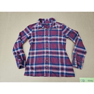 Patagonia Womens Flannel Shirt Size 04 Organic Cotton Plaid Button Up